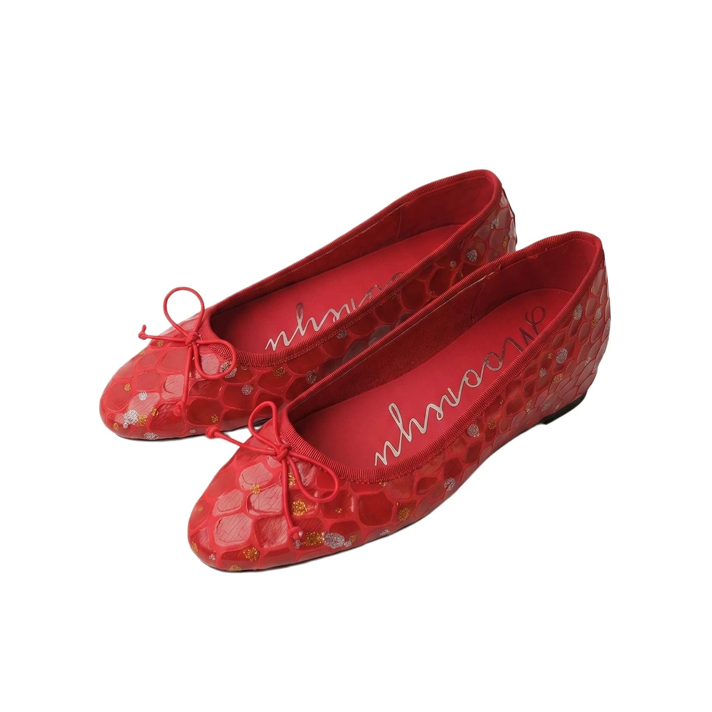 Mooreyu Polka Dot Bow Slip-On Ballet Flat