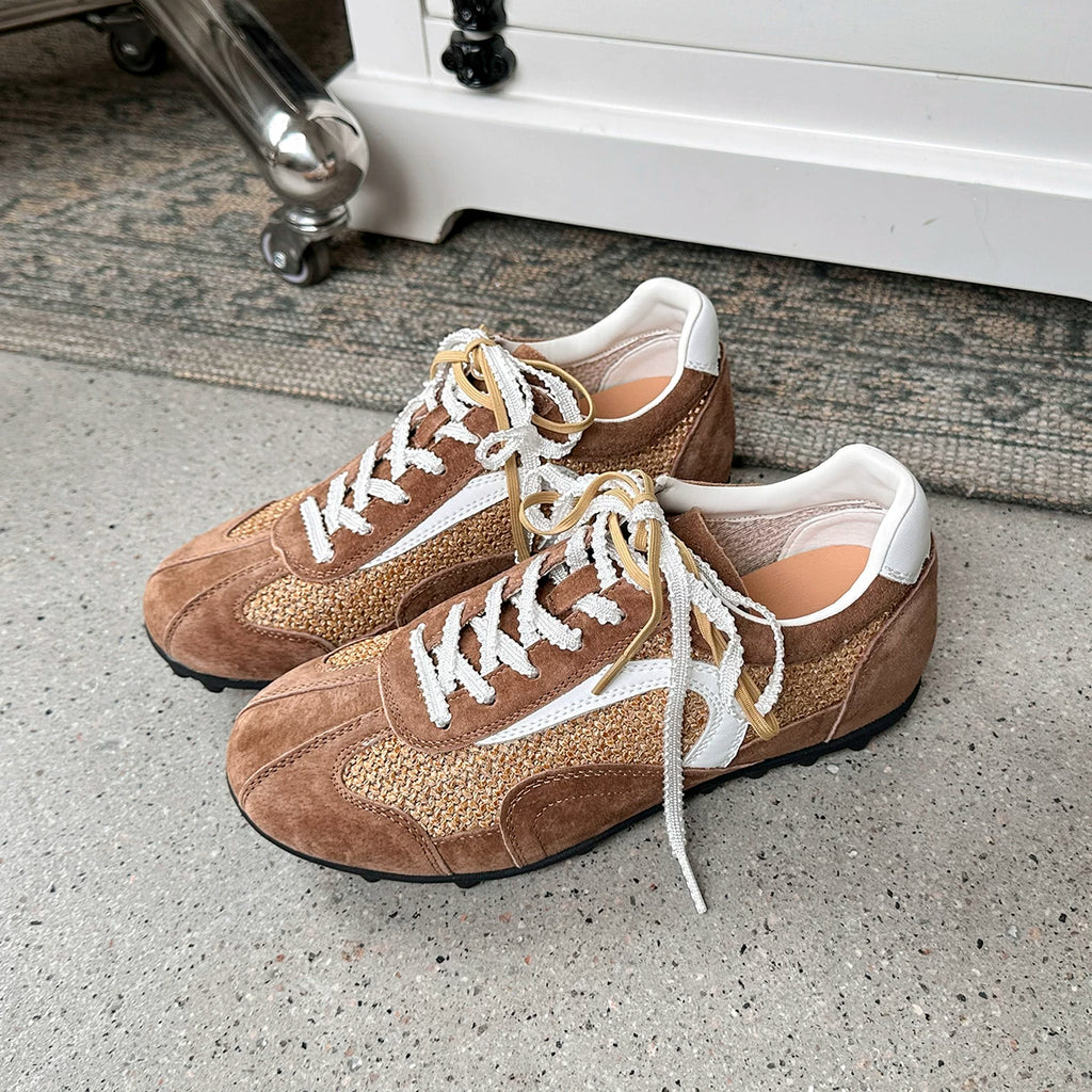 Lidaren Produced Mesh Woven Lace-Up Training Sneaker