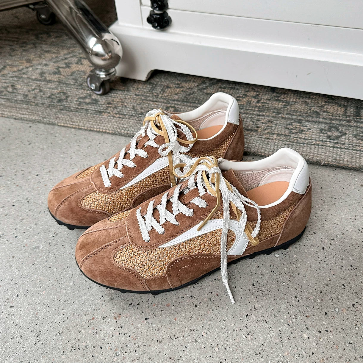 Lidaren Produced Mesh Woven Lace-Up Training Sneaker