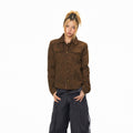 Mershier Suede Embroidered Lapel Jacket