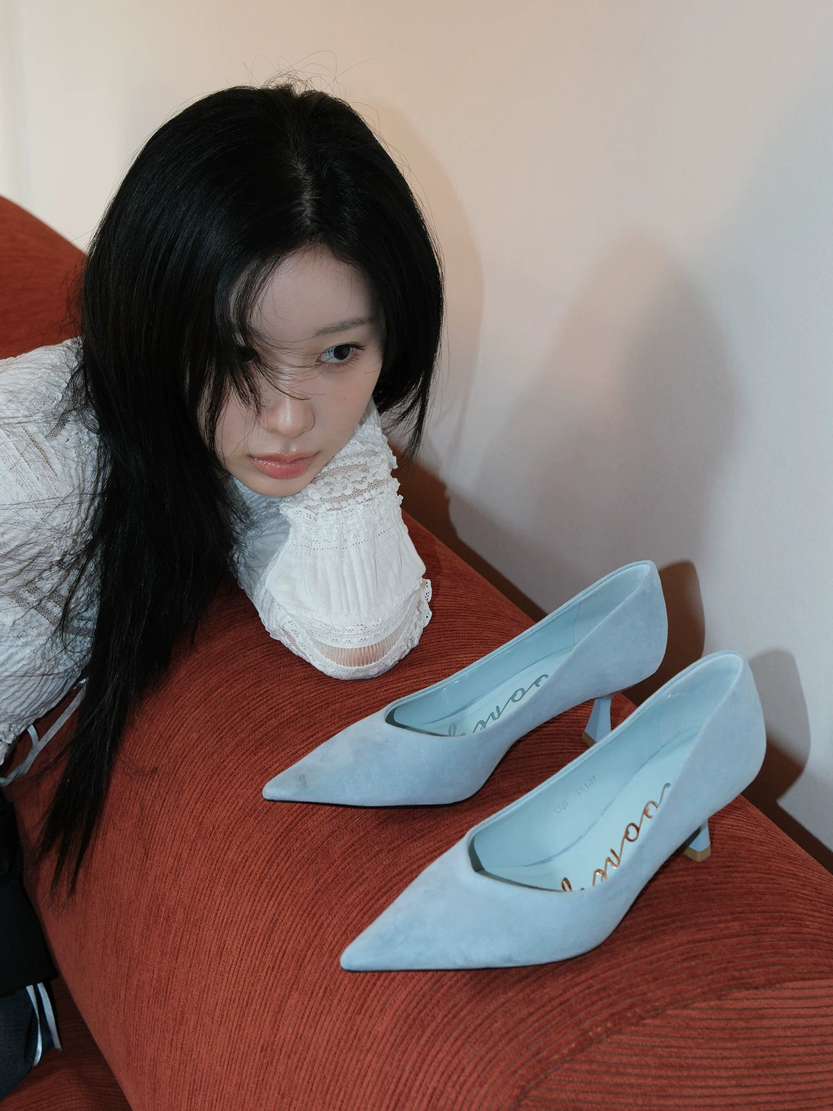 Mooreyu Suede Pointed-Toe Stiletto Heel Pump