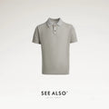 SEE ALSO Cutout Breathable Linen Knit Polo Shirt