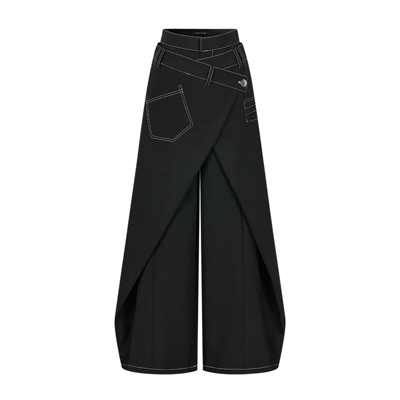 AnnoMundi High-Waist Loose Wide-Leg Curved Blade Jeans