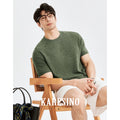 KARESINO Breathable Cool-Touch Crew Neck Knit Tee