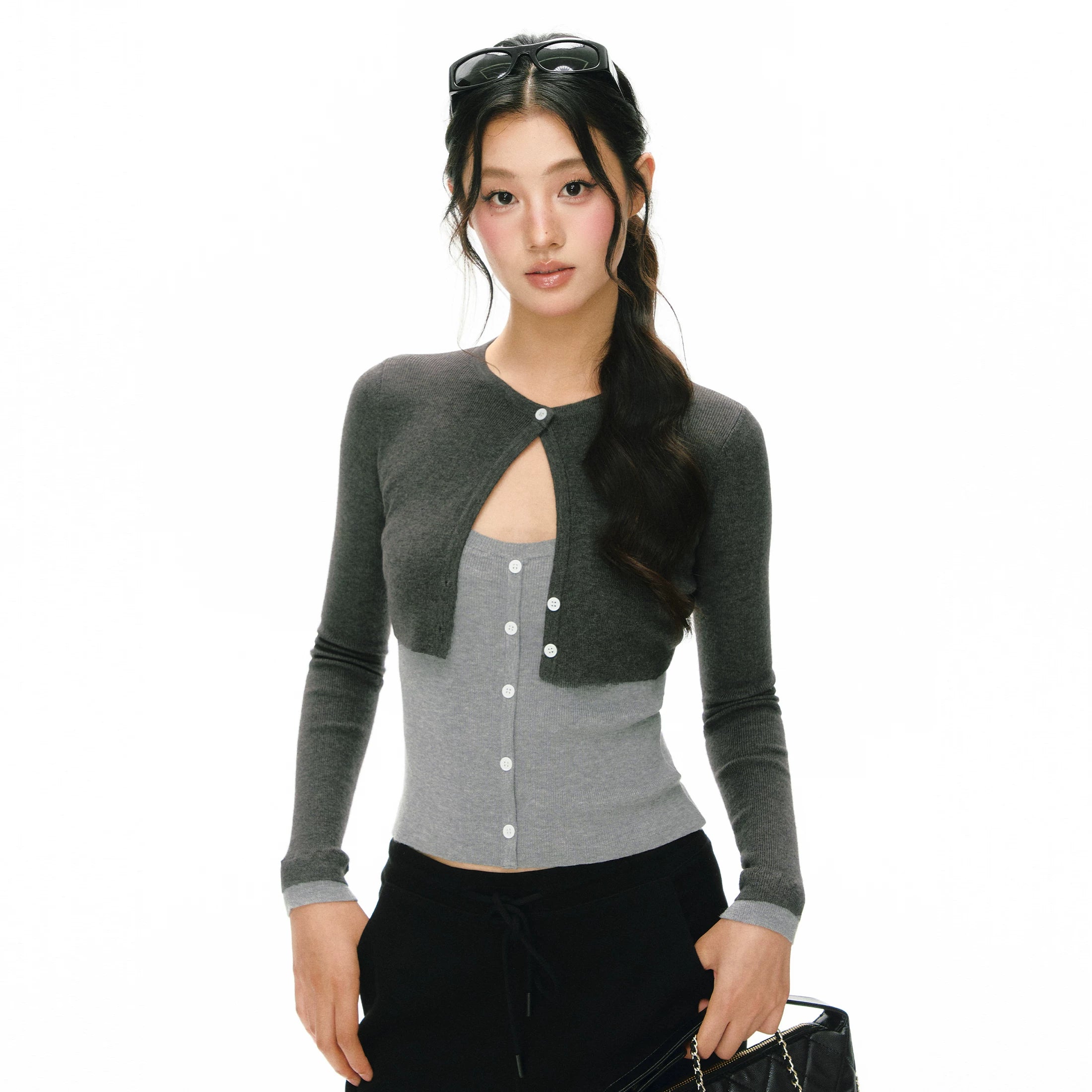ARISEISM American Retro Slim Fit Knit Cardigan