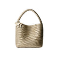 ECODAY Silver Woven Faux Leather Shoulder Bag