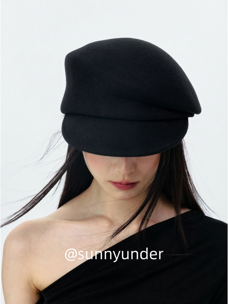 Sunnyunder Vintage Fashion Felt Cap