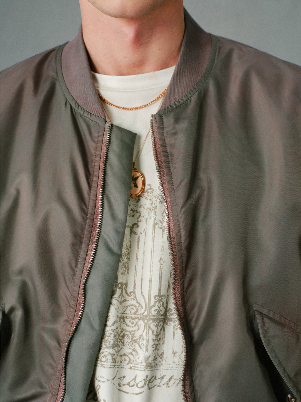 Azure Lisseur Olive 400g Waterproof Bomber Jacket