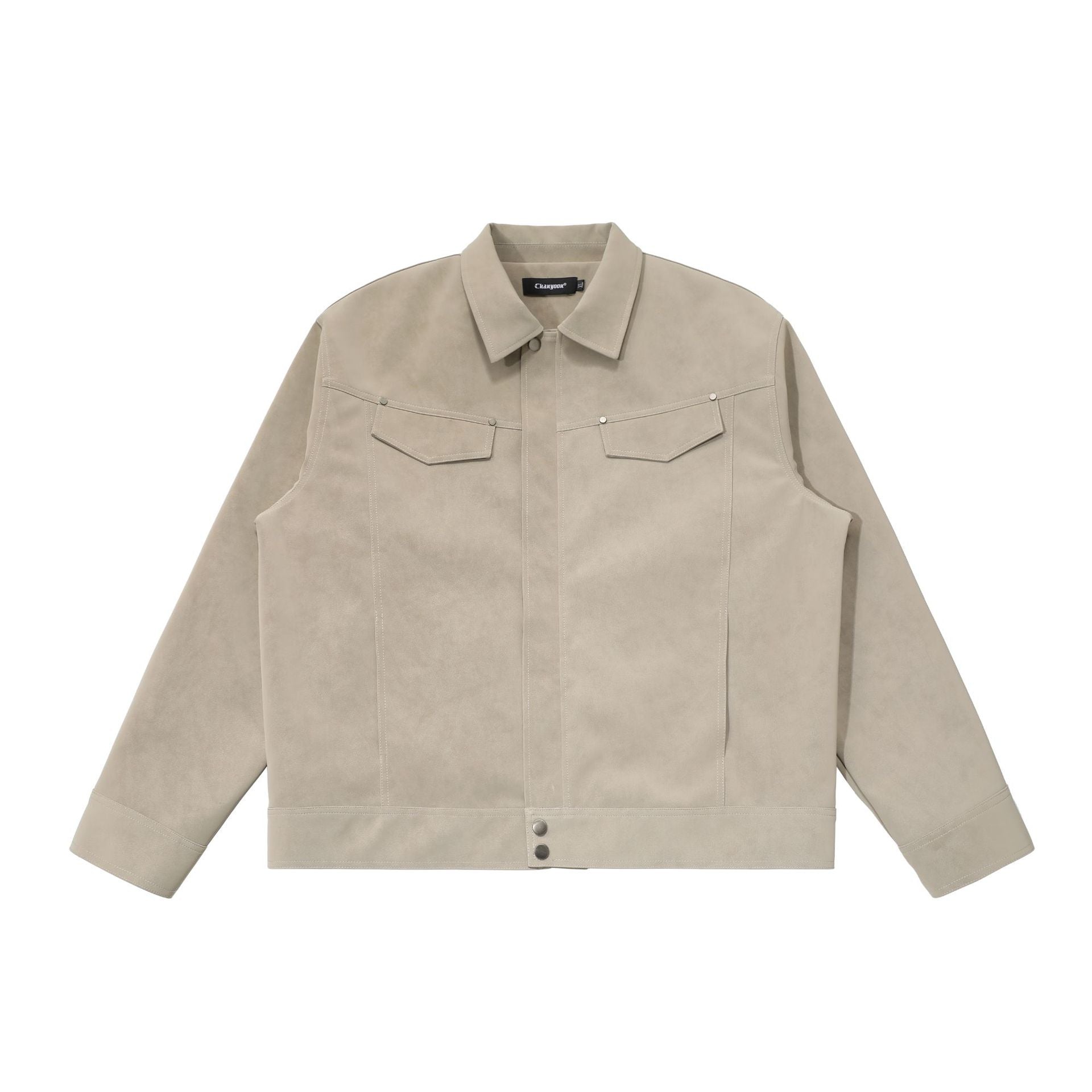 CHANYOOU Vintage Deconstructed Suede Lapel Jacket