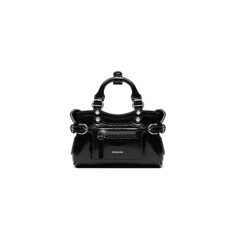 muva. Leather Zip-Top Mini Crossbody Bag