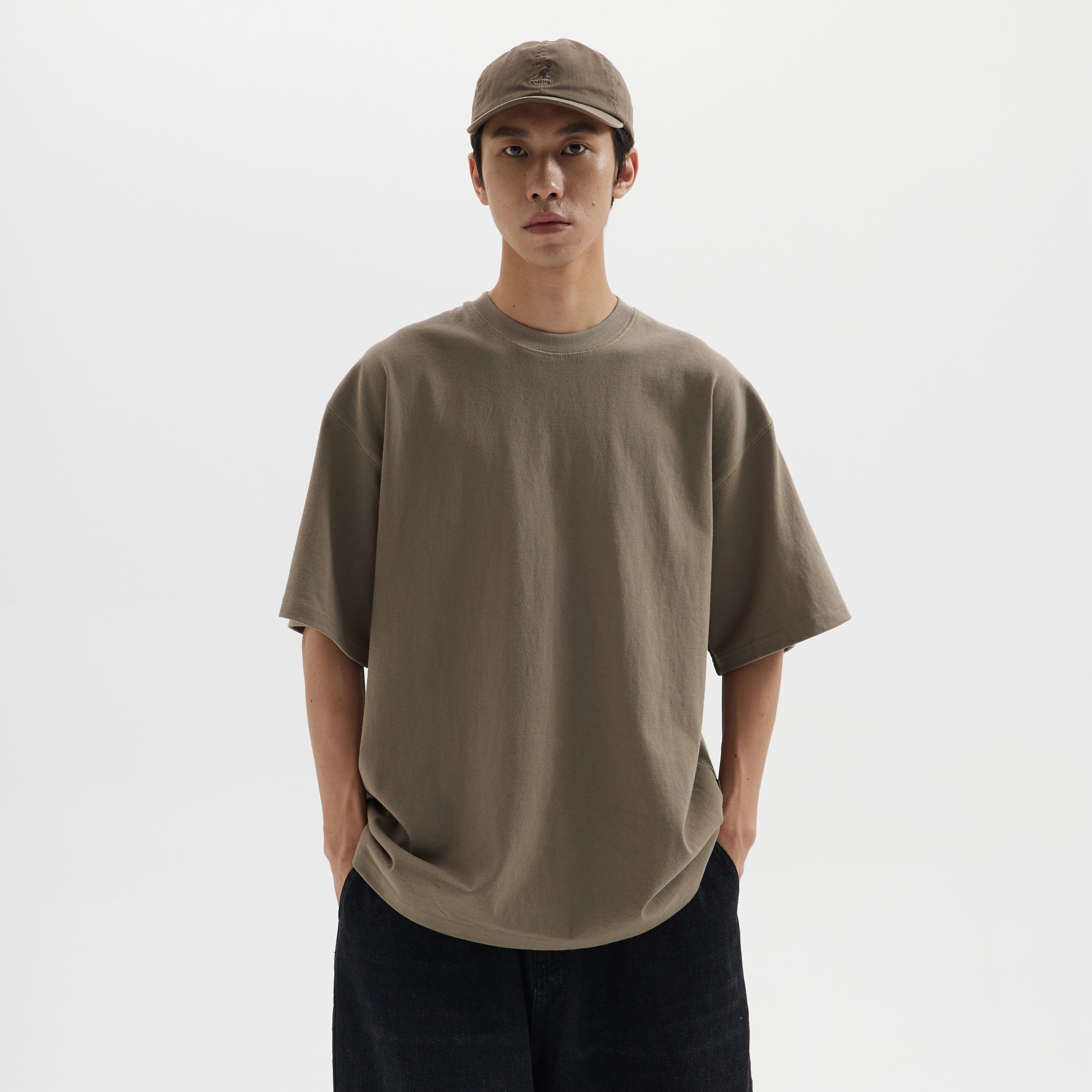 BUTTBILL Heavy 300G Crew Neck Pure Cotton Three Needles Five Threads Tee