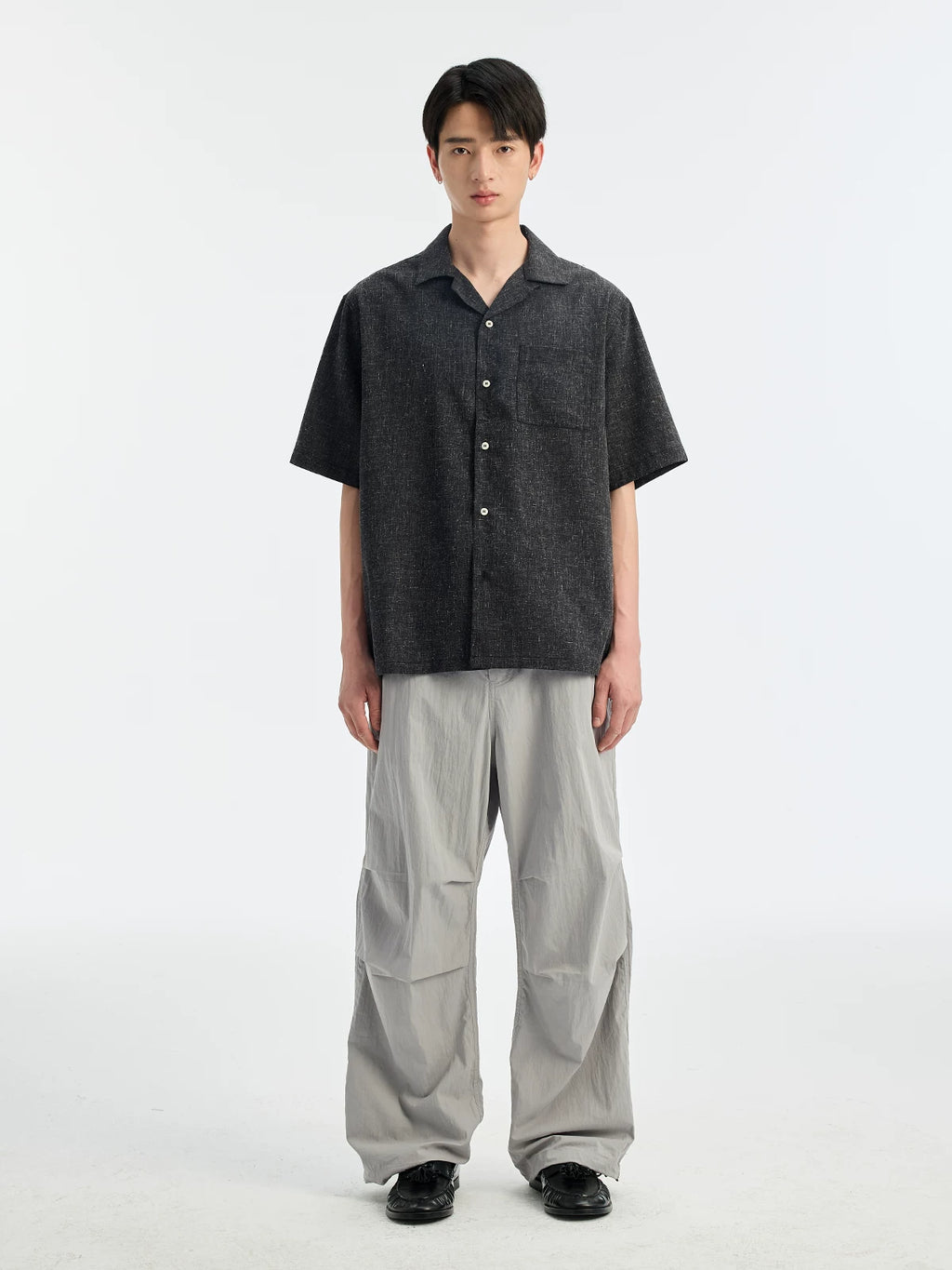 BUTTBILL Vintage Simple Short Sleeve Shirt