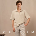 CULTUM Lightweight Breathable Loose Knit Polo Shirt
