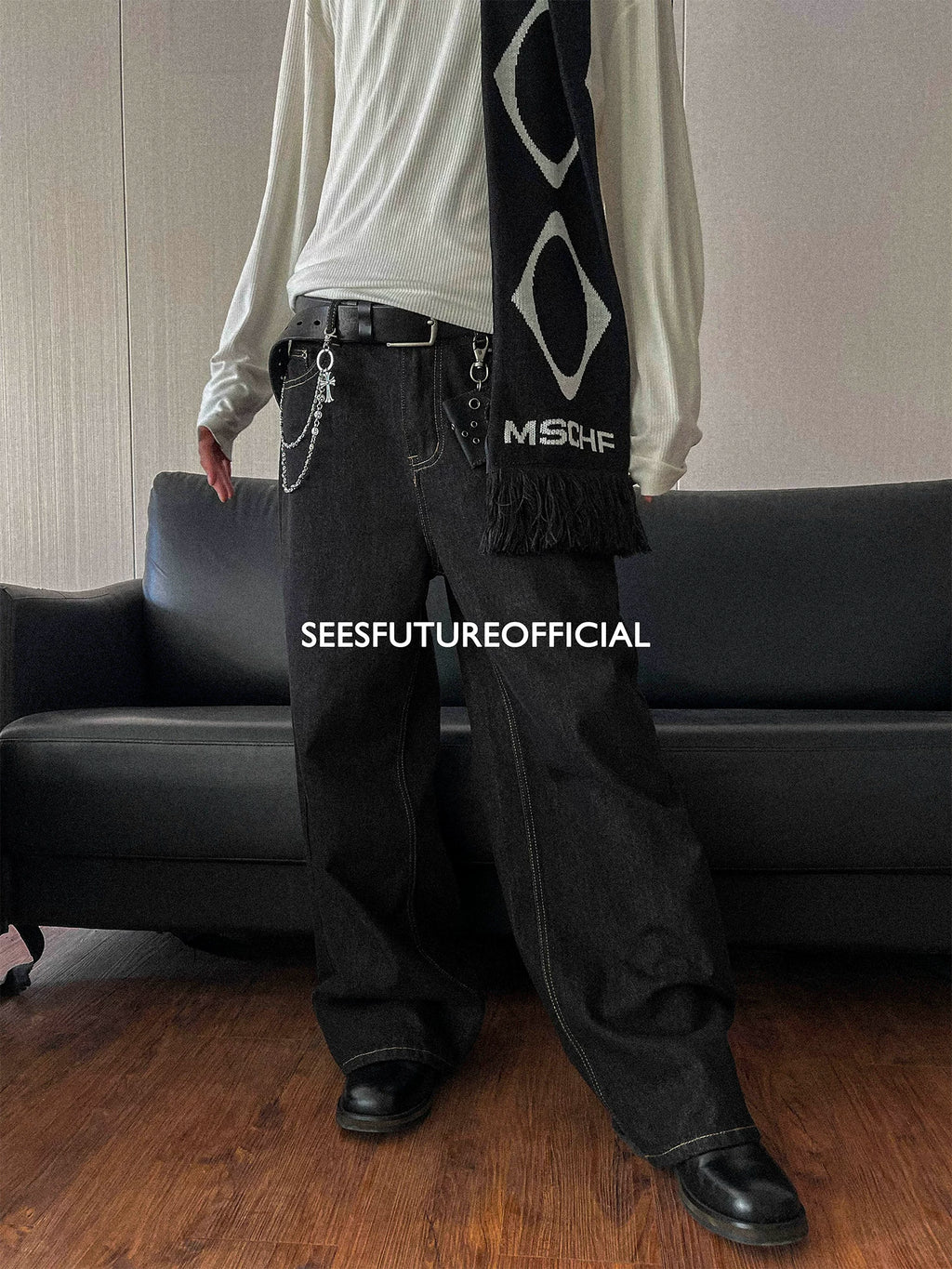 Seesfuture Retro Straight Versatile Wide Leg Pants