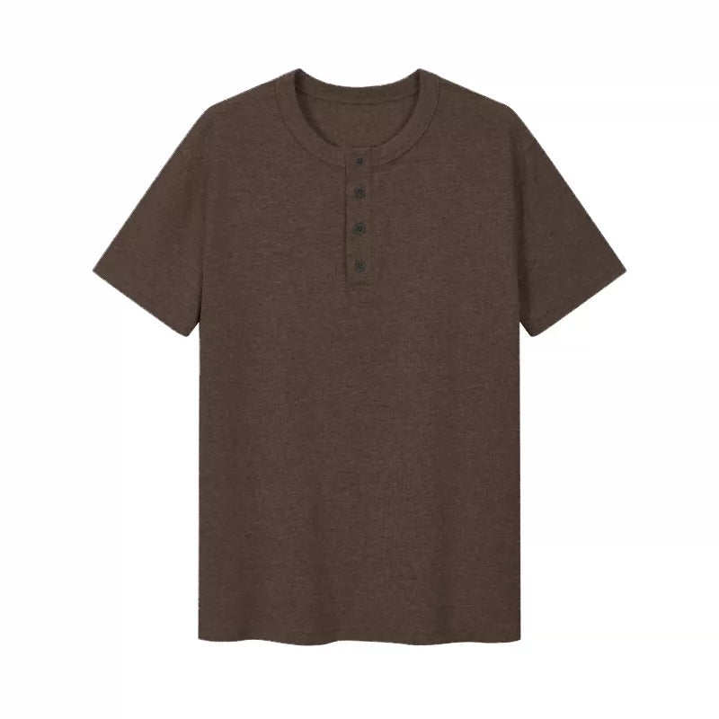 VLABMADE Rations 300g Wrinkle-Resistant Fitted Henley Tee