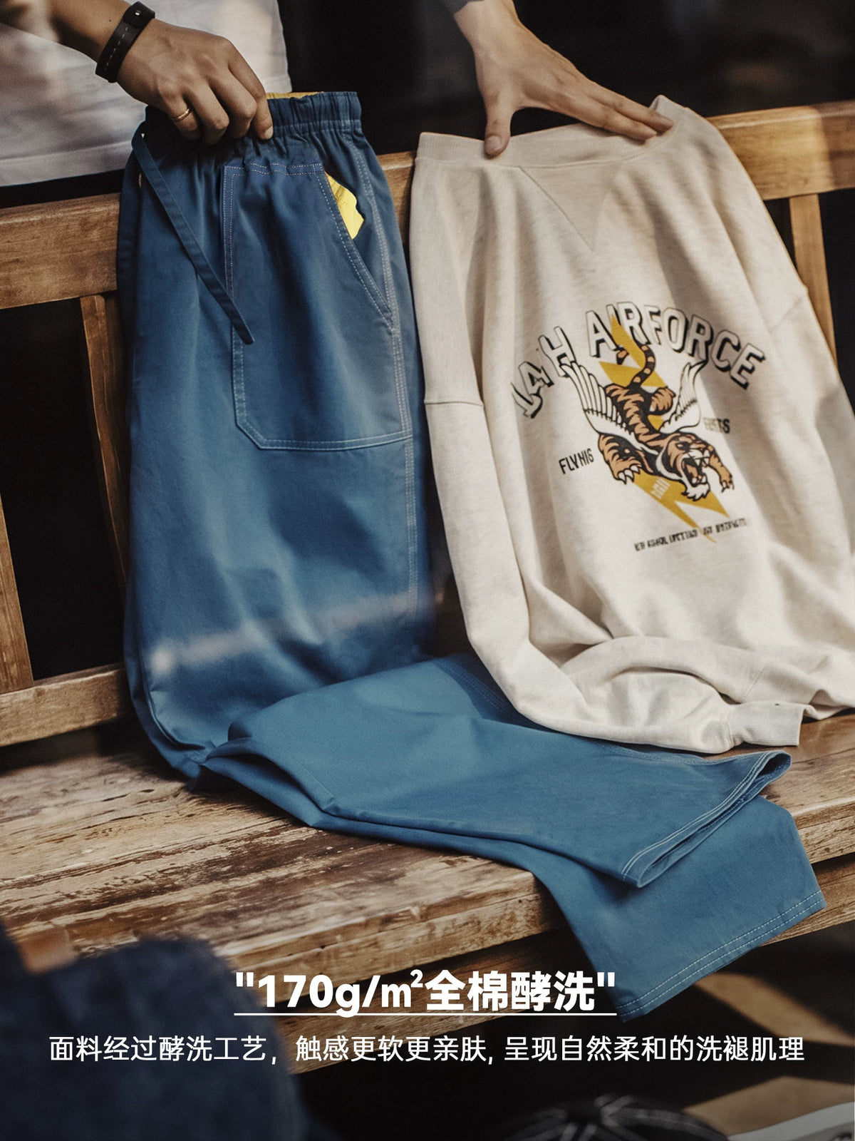 MADEN American Retro 100% Cotton Straight-Leg Cargo Pants