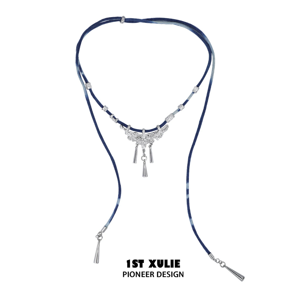 1ST XULIE Braided Ethnic Pendant Necklace