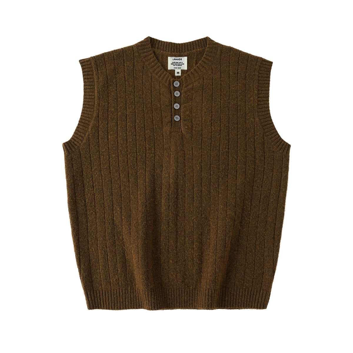 LR MADE Henley Neck 260g Warm Knit Vest