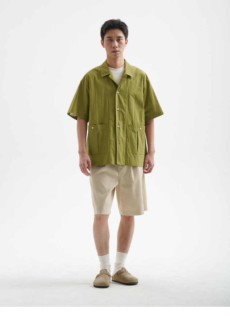 BUTTBILL 25SS Japanese Vintage Tooling Short Sleeve Shirt