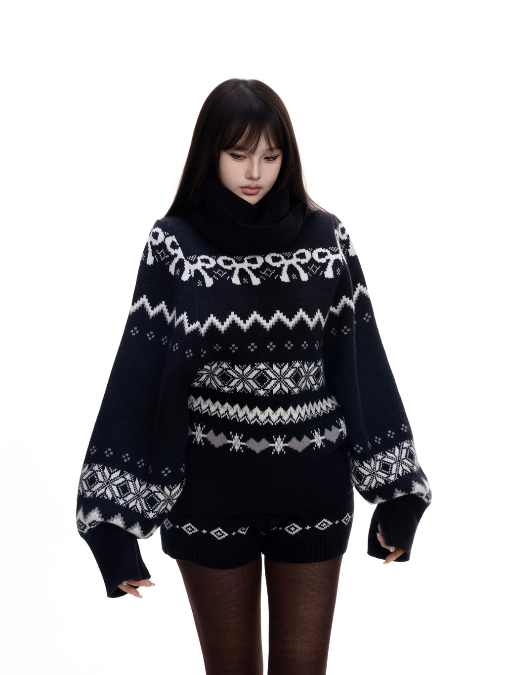 WITHMIN Loose Lazy Style Knitted Fashion Suit