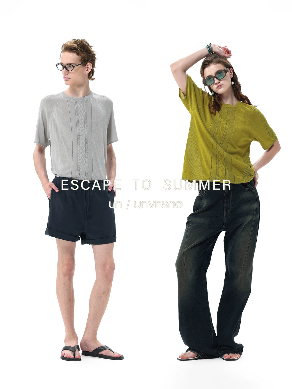 Unvesno Breathable Linen Blend Oversized Knit Top