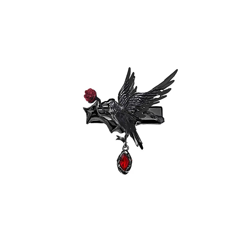 MASW Creative Raven Edge Clip Hair Accessory - Unique High-End Clip