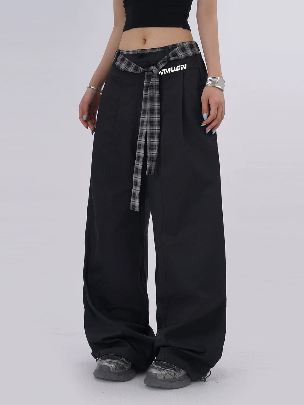 SAMUSAN Loose and Skinny Straight Wide Leg Casual Pants