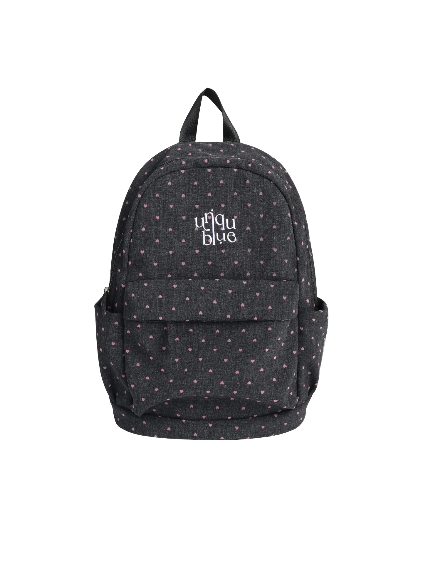 Unique blue Embroidered Canvas Zip-Top Backpack