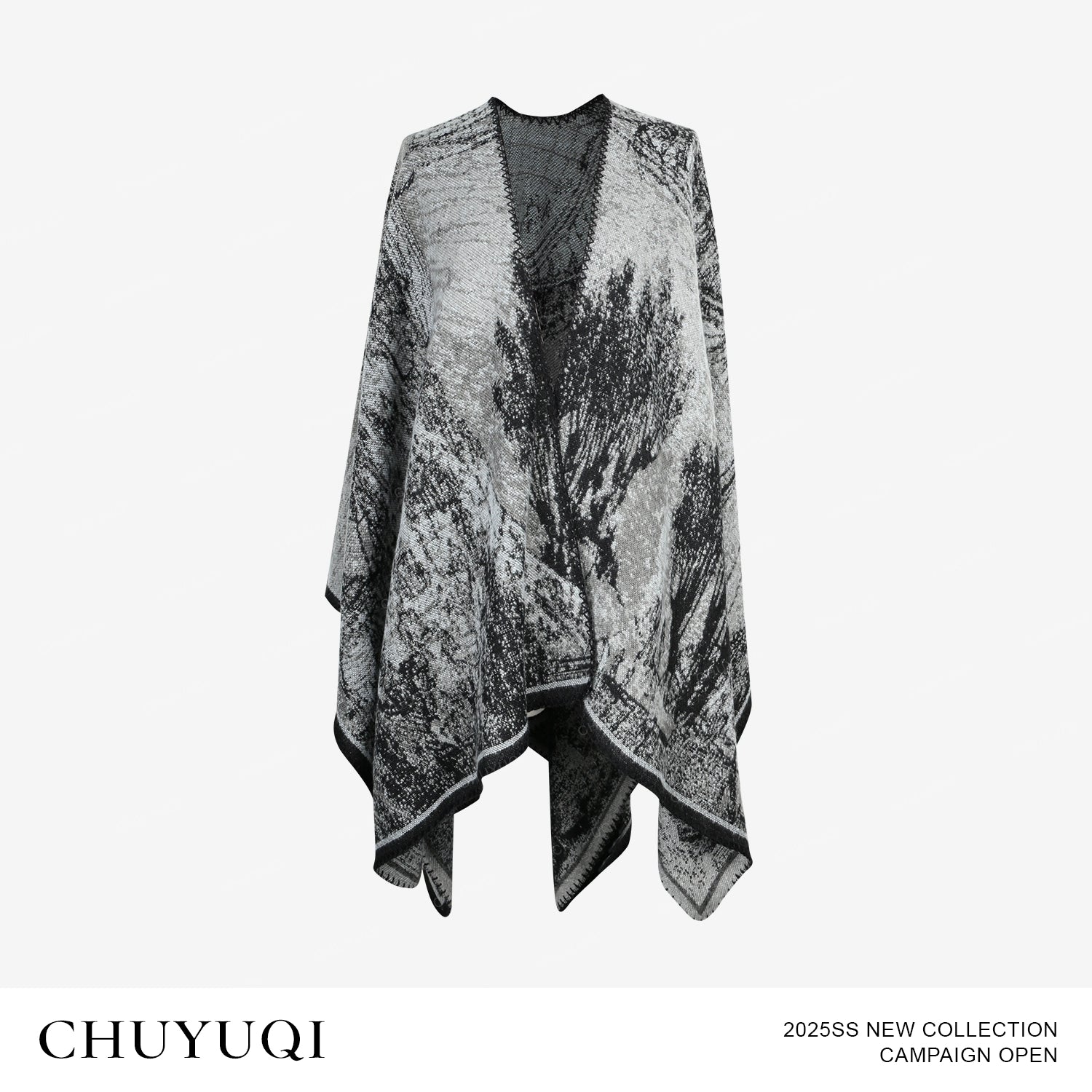 CHUYUQI Outer Shawl Cape Loose Scarf Cape