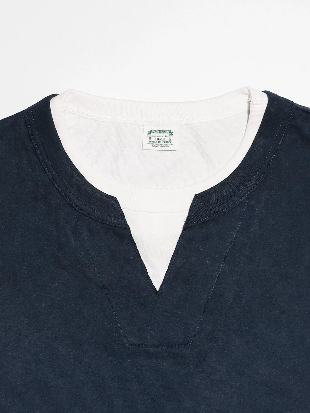 BPCALL Simple Loose Casual Fake Two Long Sleeves