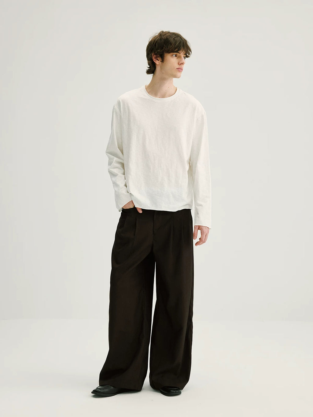 CARPEM Relaxed Slub-Knit Crewneck Long-Sleeve Tee