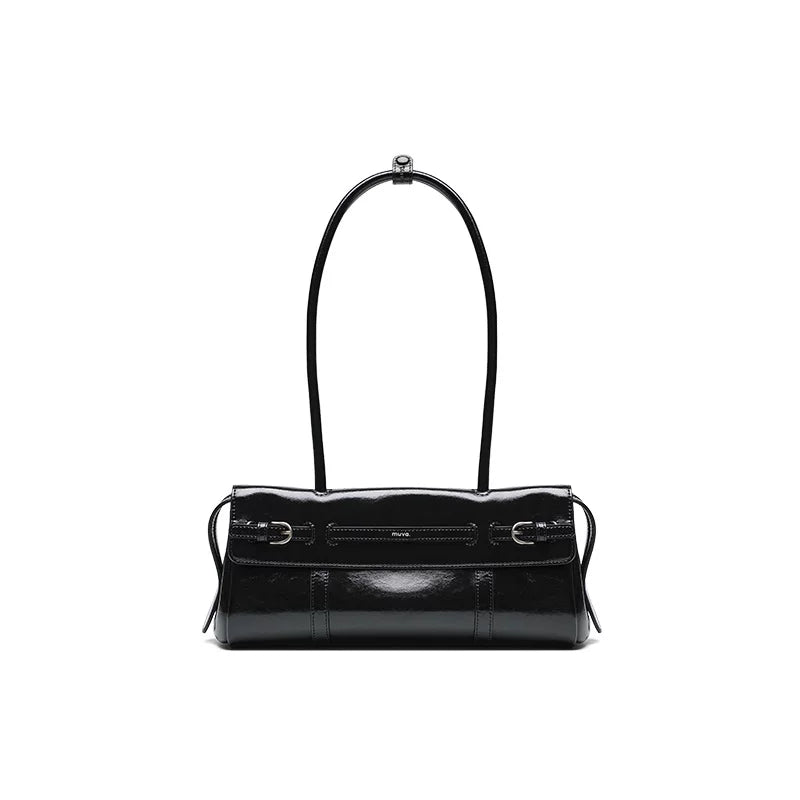 muva. Leather Zip-Top Underarm Bag