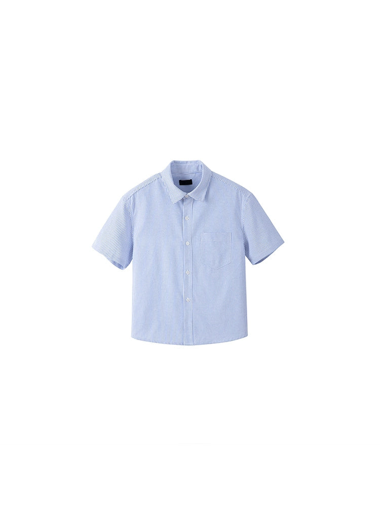 PLUS NO LOGO Striped Boxy Fit Shirt