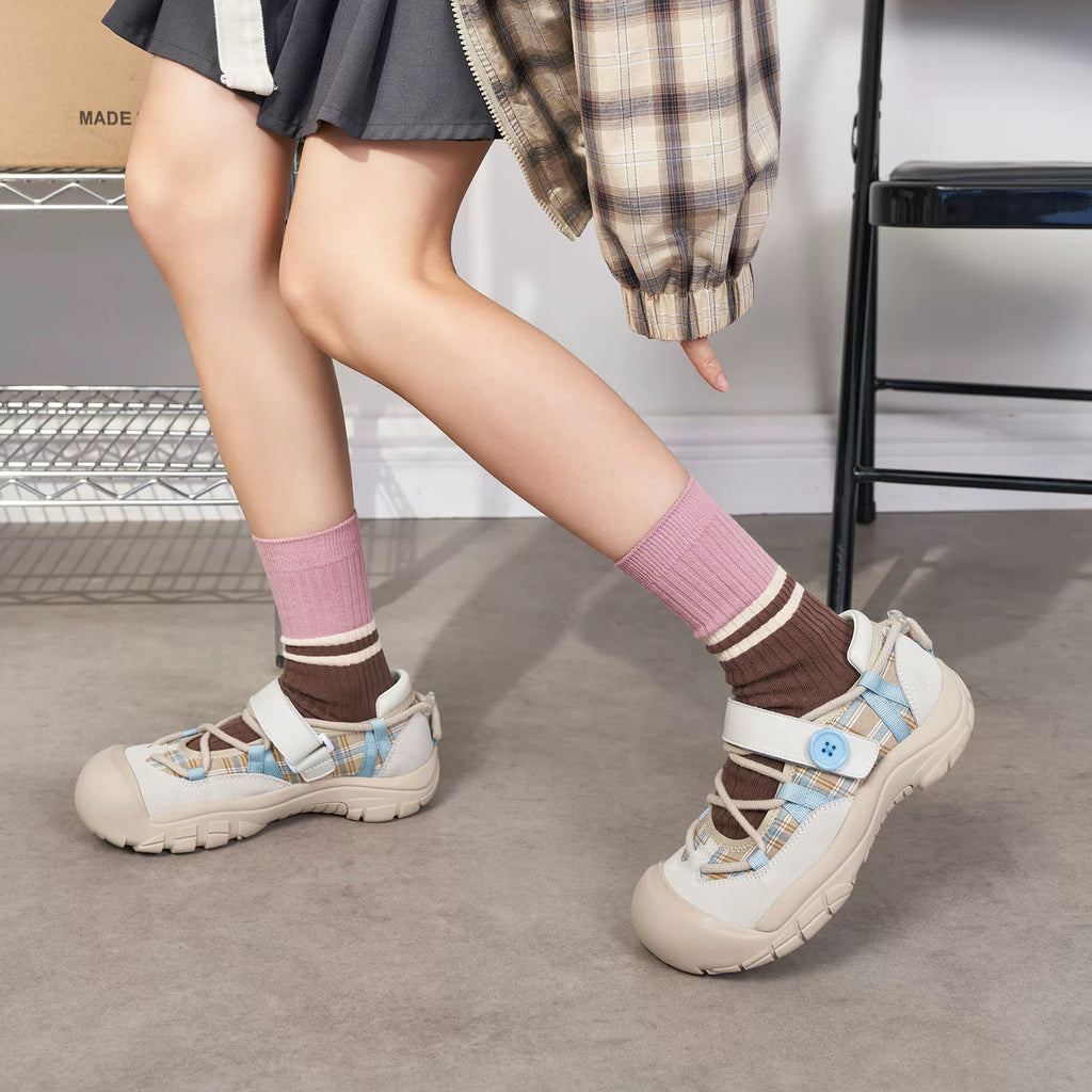MASOOMAKE Leather Mary Jane Platform Sneaker