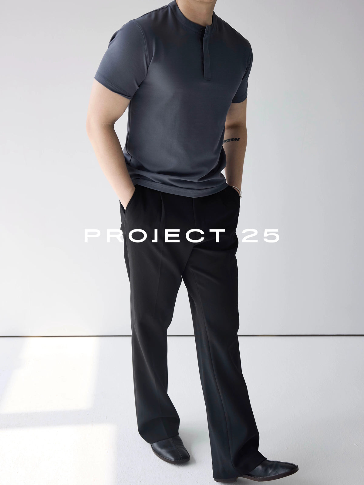 PROJECT 25 Cool-Touch Quick-Dry Slim-Fit Henley Tee