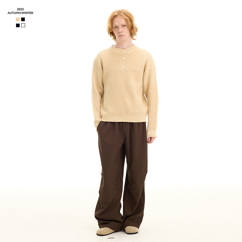 UNF Casual Waffle Knitted Sweater