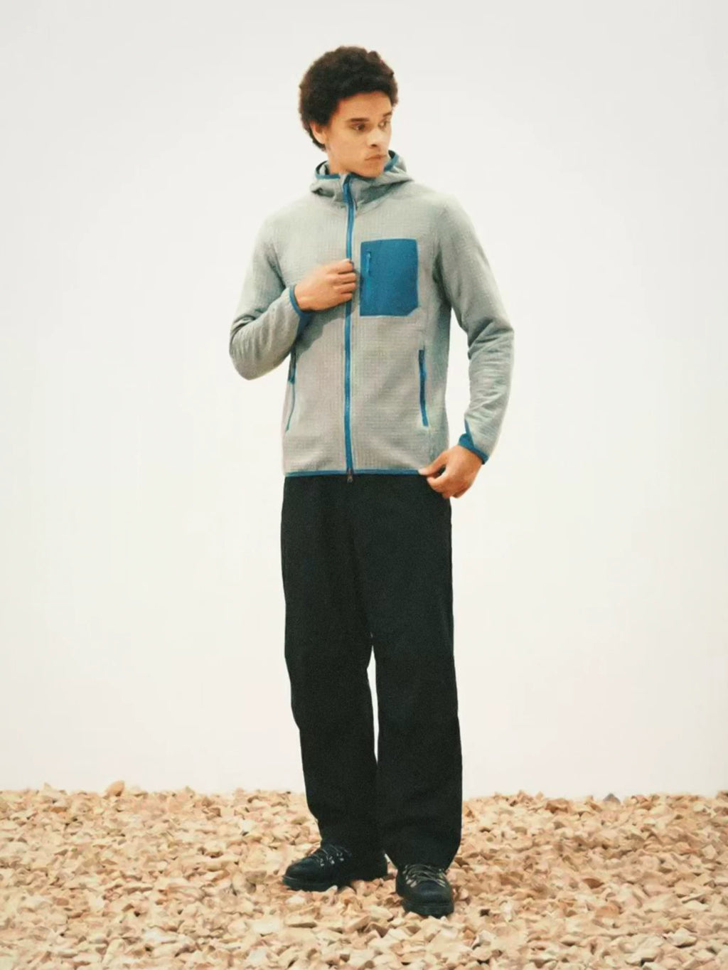 No Logo Heattech Windproof Hooded Fleece Jacket