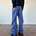 Face the mirror 3D Patchwork Plaid 400g Loose Wide-Leg Pants