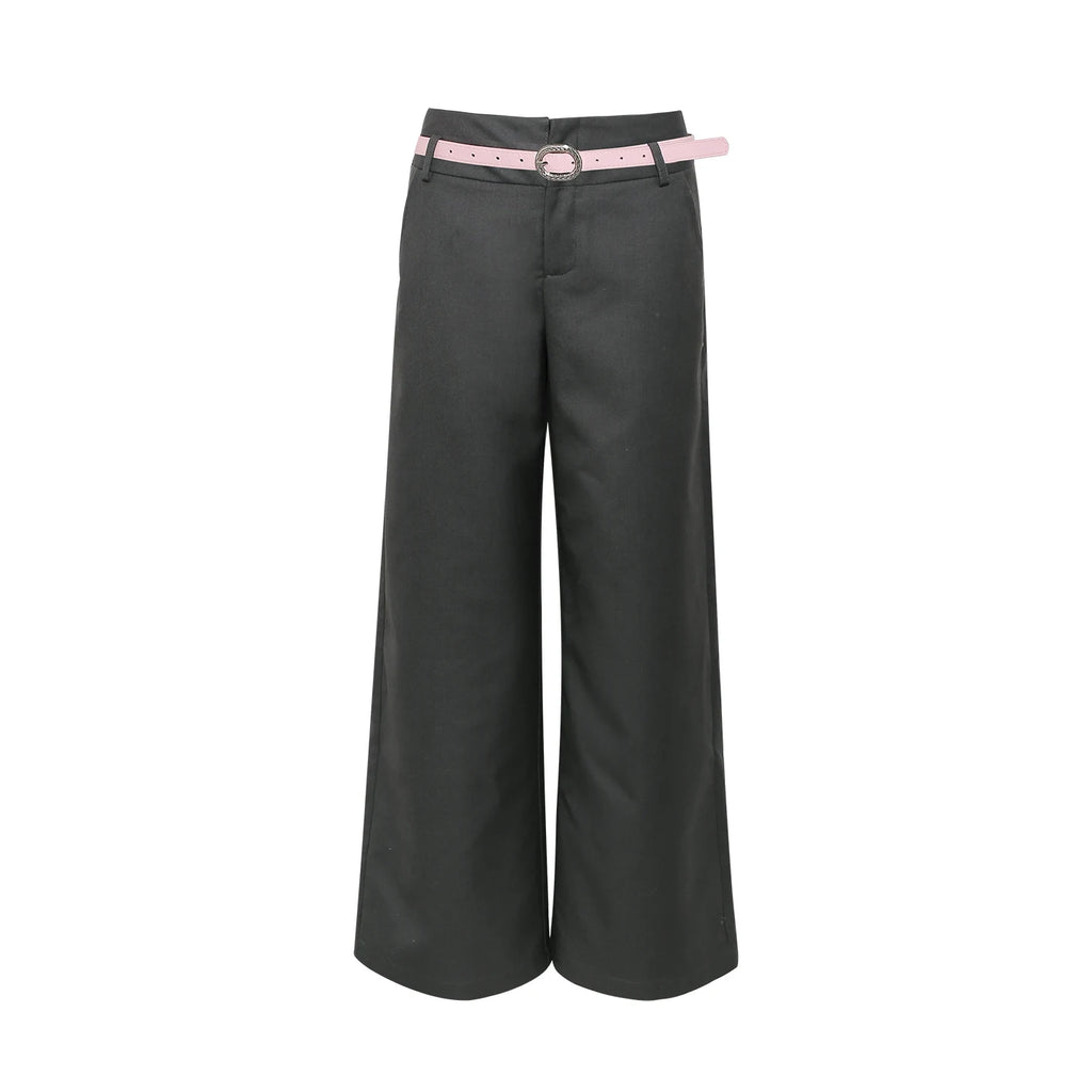 Wildberry High-Waist Wide-Leg Straight-Leg Trousers