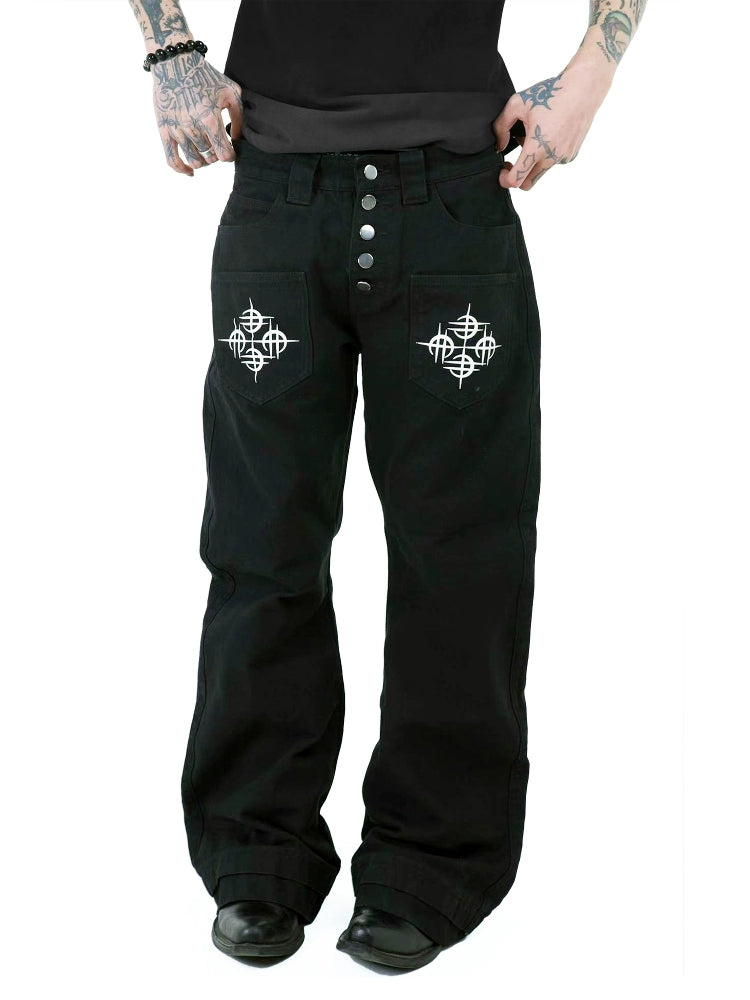 DETW 25ss * "2000S" original niche scimitar * double trousers breasted canvas versatile premium pants