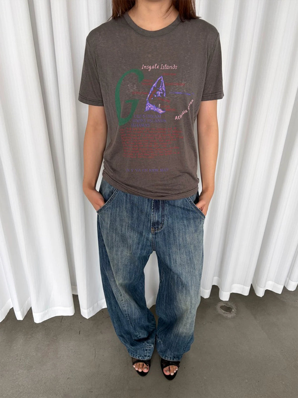 InsGale Vintage Washed Faded Breathable Tee