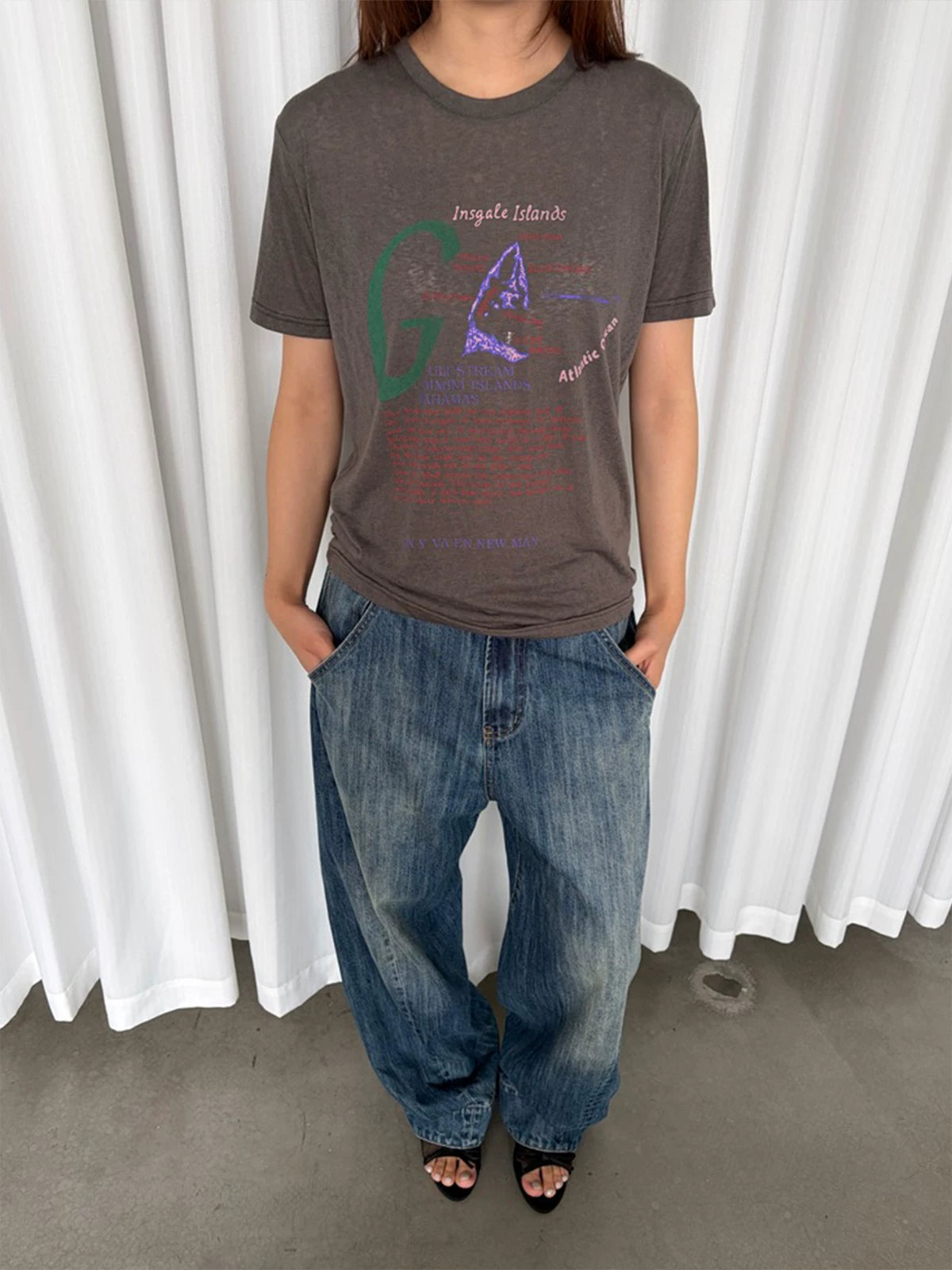 InsGale Vintage Washed Faded Breathable Tee