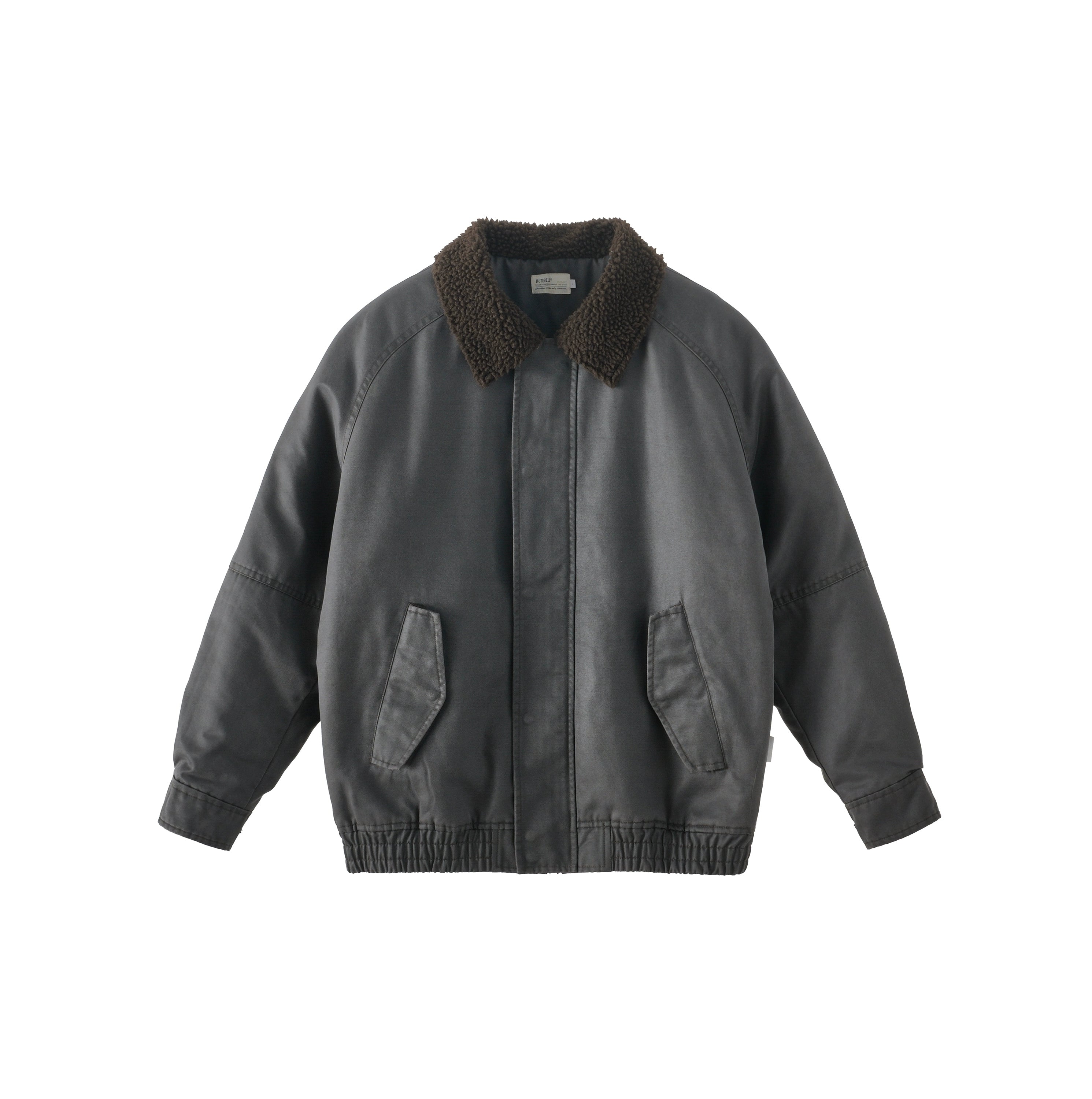 BUTTBILL Vintage Loose Imitation Cashmere Collar Jacket