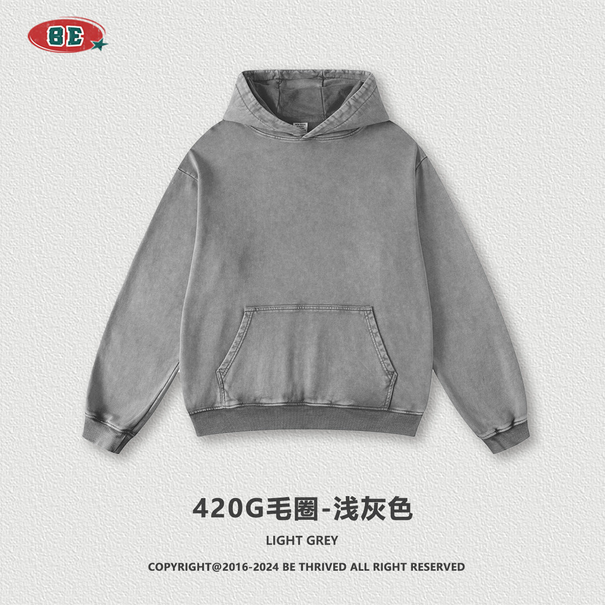 BE THRIVED 420G Washed Oversized Hoodie & Joggers Set