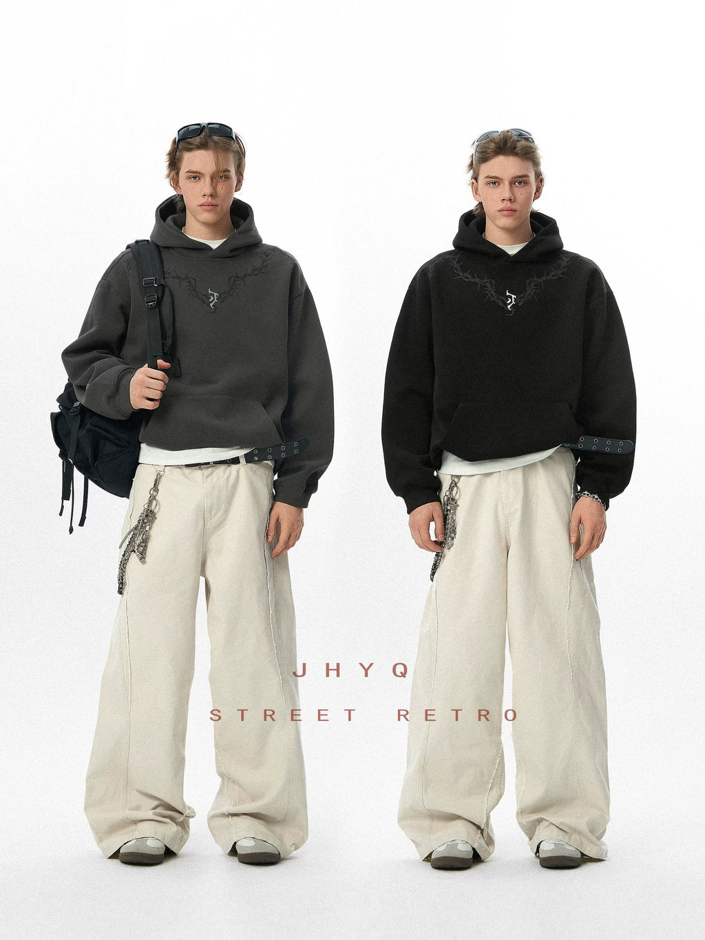 JHYQ Thorn Print Hooded Fir