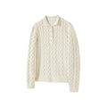KREATE 750g Cable Knit Non-Pilling Polo Sweater