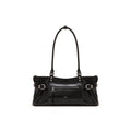 muva. Waxed Leather Zip-Top Underarm Bag