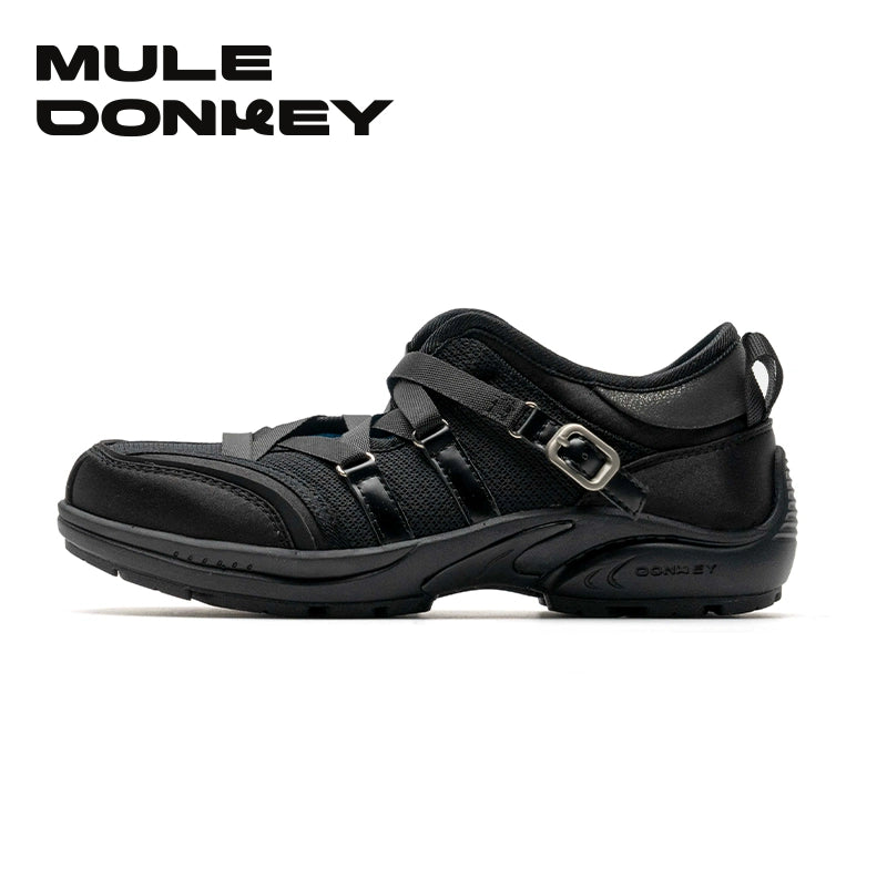 Donkey Flat Bottom Hollow Lace Shallow Mouth Single Shoe