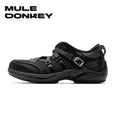 Mule Donkey Leather Strap Mary Jane Flat