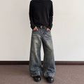 A PUEE Retro Cat Whisker Made Old Jeans